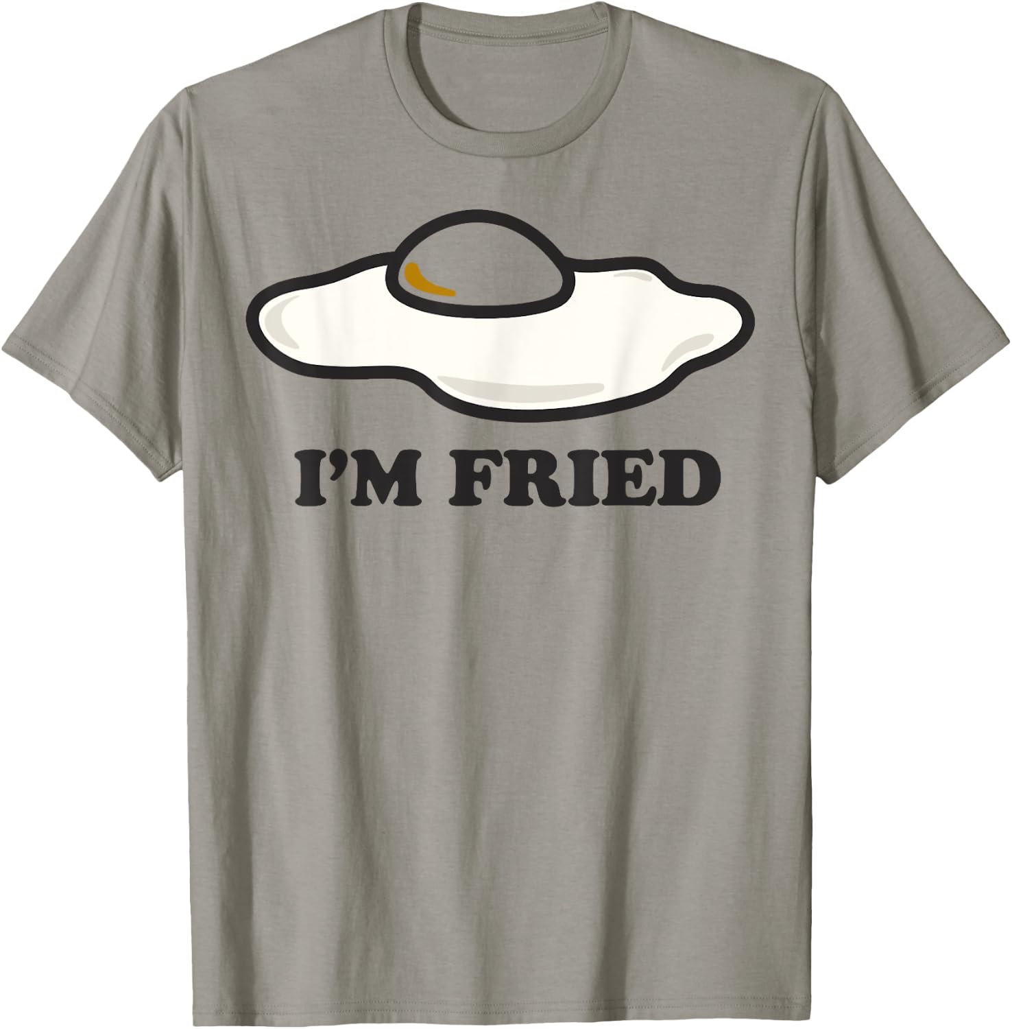I'm Fried Egg Center T-Shirt - T-Shirt | Sand