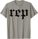 Vintage Distressed Effect Rep Expression T-Shirt - T-Shirt | Sand