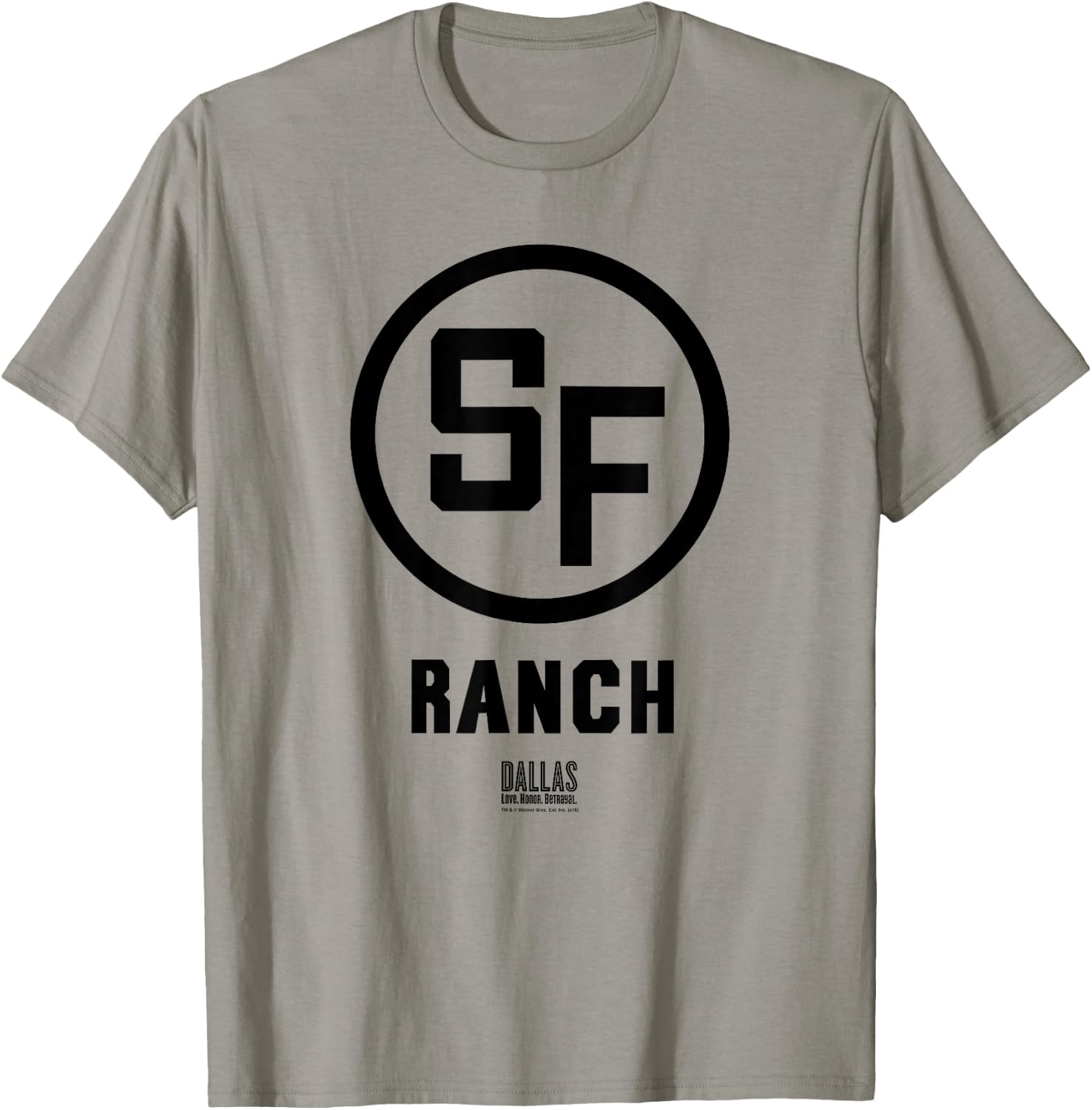 Dallas TV Series Southfork Ranch Gray T-Shirt - T-Shirt | Sand