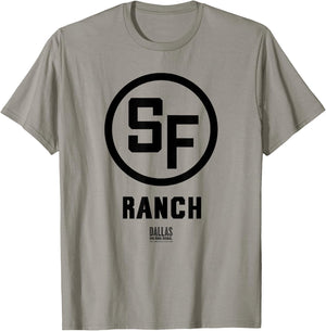 Dallas TV Series Southfork Ranch Gray T-Shirt - T-Shirt | Sand