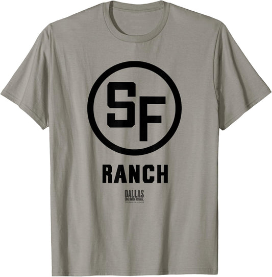Dallas TV Series Southfork Ranch Gray T-Shirt - T-Shirt | Sand