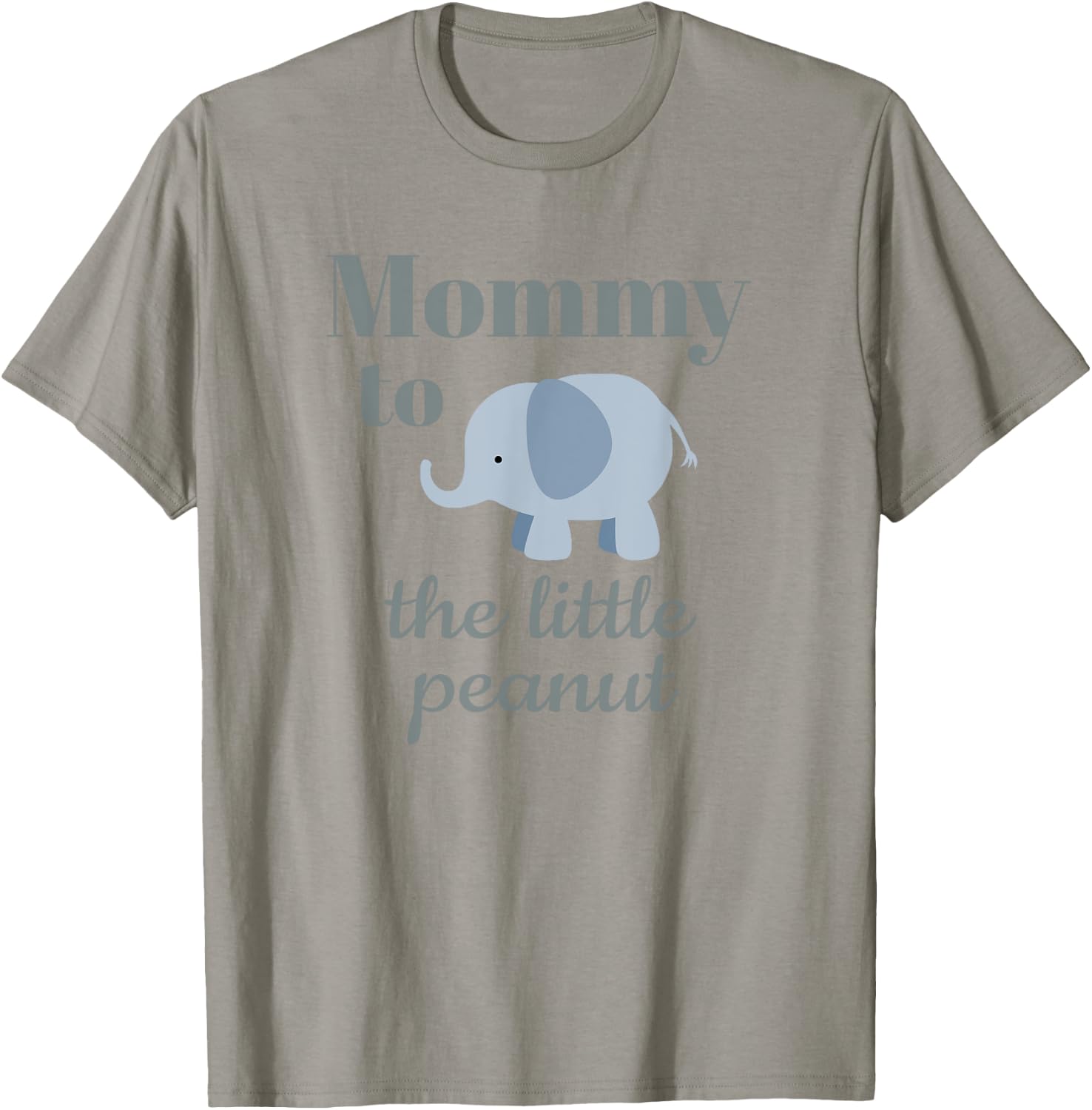 Matching Baby Shower Couples Shirt Elephant Mommy Peanut T-Shirt - T-Shirt | Sand