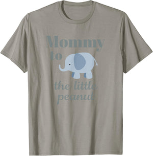 Matching Baby Shower Couples Shirt Elephant Mommy Peanut T-Shirt - T-Shirt | Sand