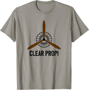 Clear Prop Aviation Airplane Pilot Propeller T-Shirt - T-Shirt | Sand