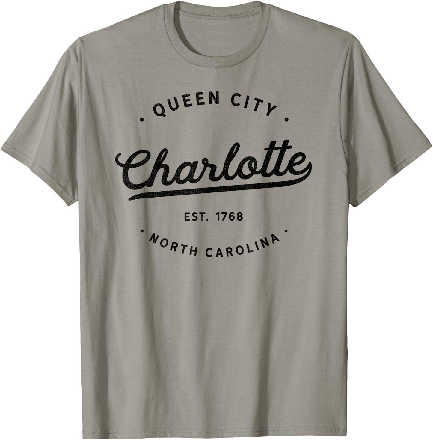 Classic Vintage Retro Charlotte Queen City NC USA Souvenir T-Shirt - T-Shirt | Sand