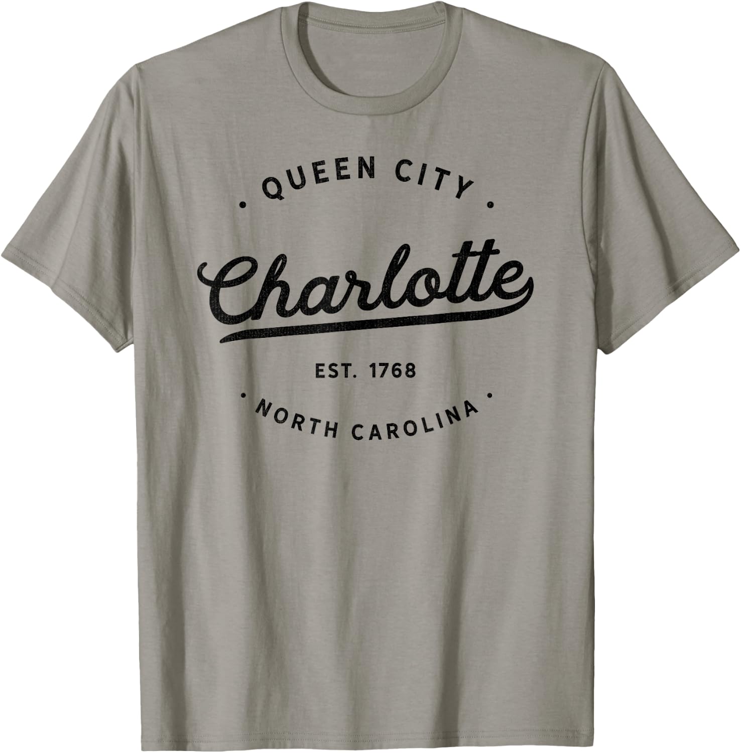 Classic Vintage Retro Charlotte Queen City NC USA Souvenir T-Shirt - T-Shirt | Sand