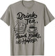 Drink Tea Read Books Be Happy Geeky Book Worm Small T-Shirt - T-Shirt | Sand
