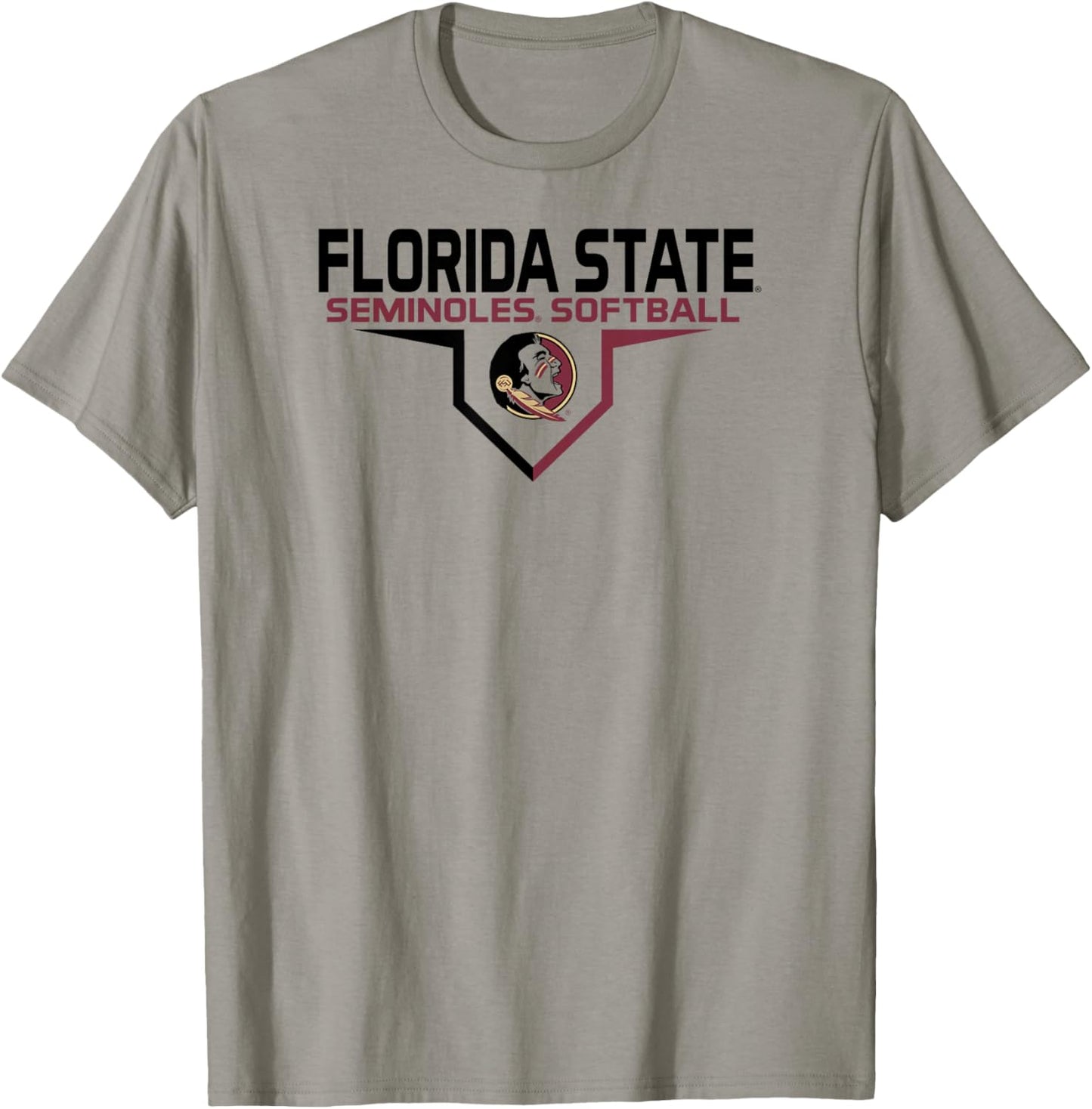 Florida State Seminoles Softball Plate White T-Shirt - T-Shirt | Sand