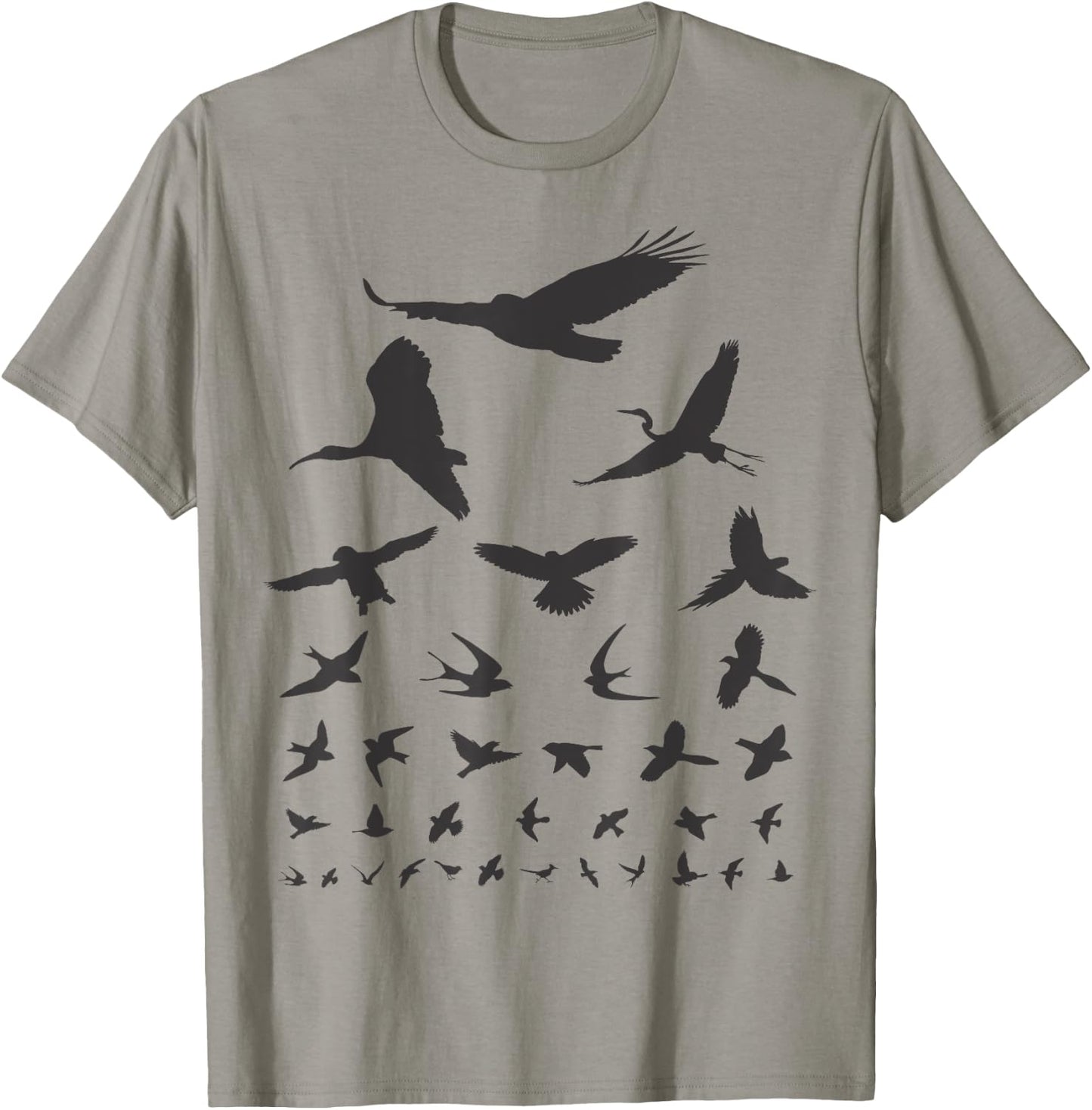 Happy Birding Women's Birdwatching Eye Chart , Grey, Small, Short Sleeve T-Shirt - T-Shirt | Sand