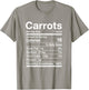 Carrots Costume Carrot Shirt Gift Nutrition Facts T-Shirt - T-Shirt | Sand