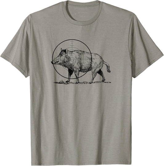 Feral Hog Hunting Pig Hunter's Design T-Shirt - T-Shirt | Sand