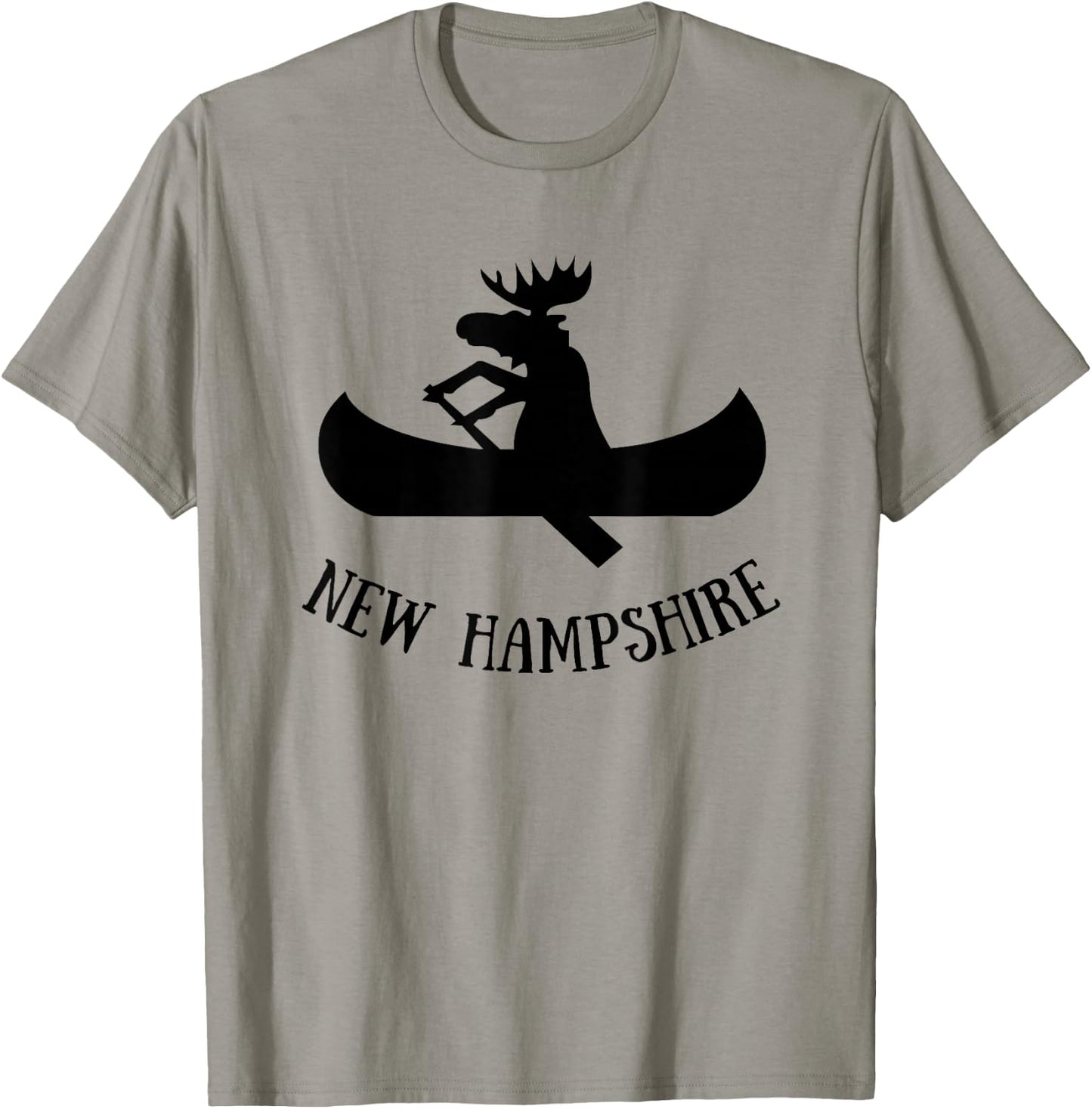 New Hampshire | Moose Canoe Vacation t shirt T-Shirt - T-Shirt | Sand