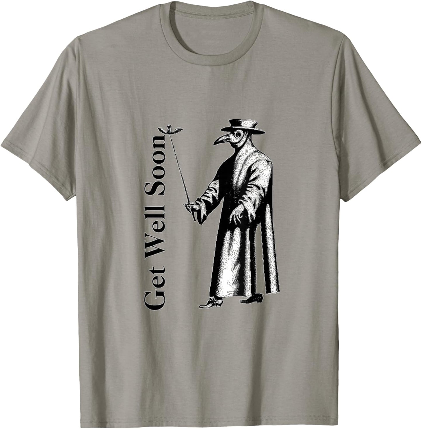 Get Well Soon Plague Doctor T-Shirt - T-Shirt | Sand