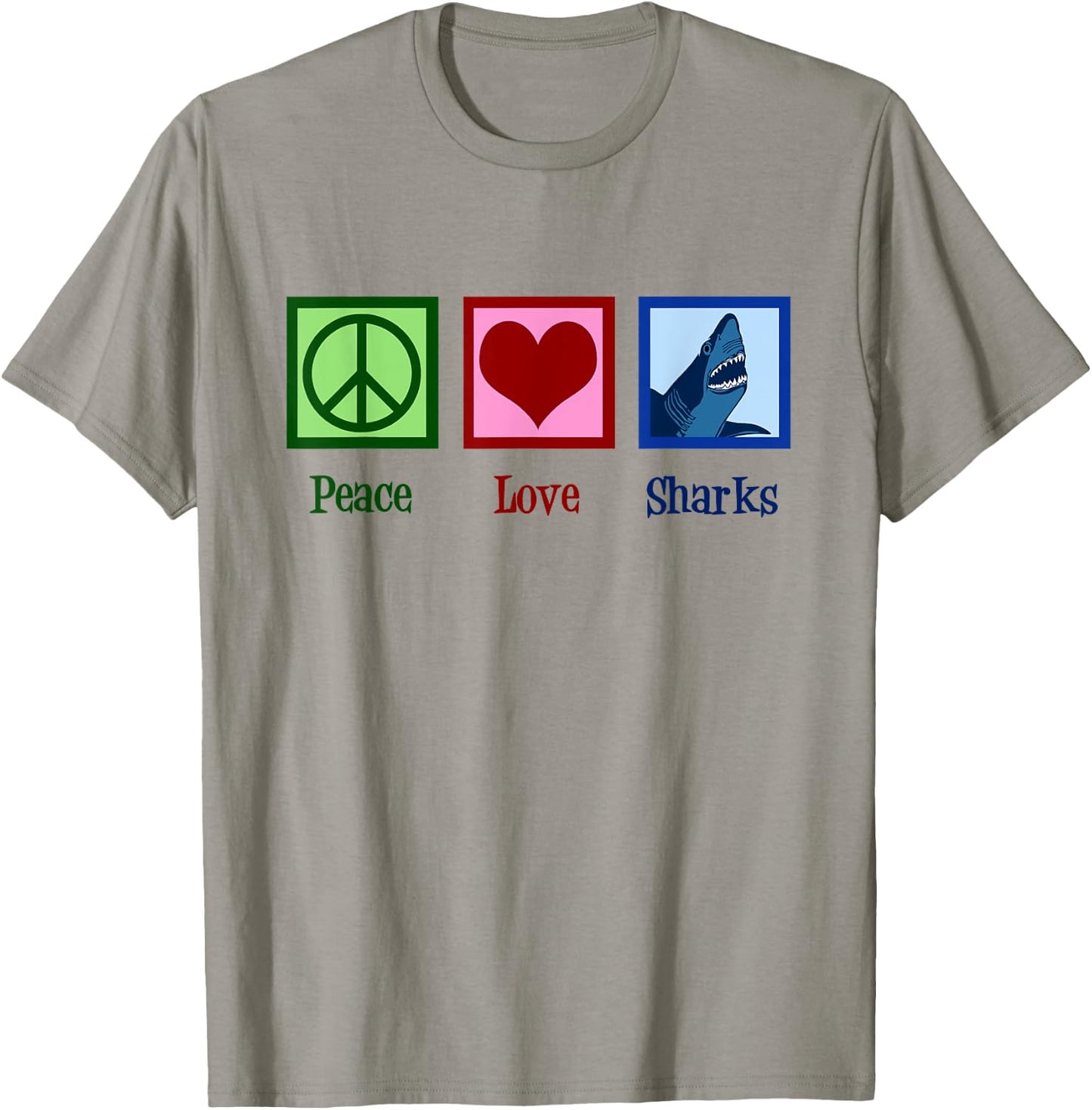Peace Love Sharks T-Shirt - T-Shirt | Sand