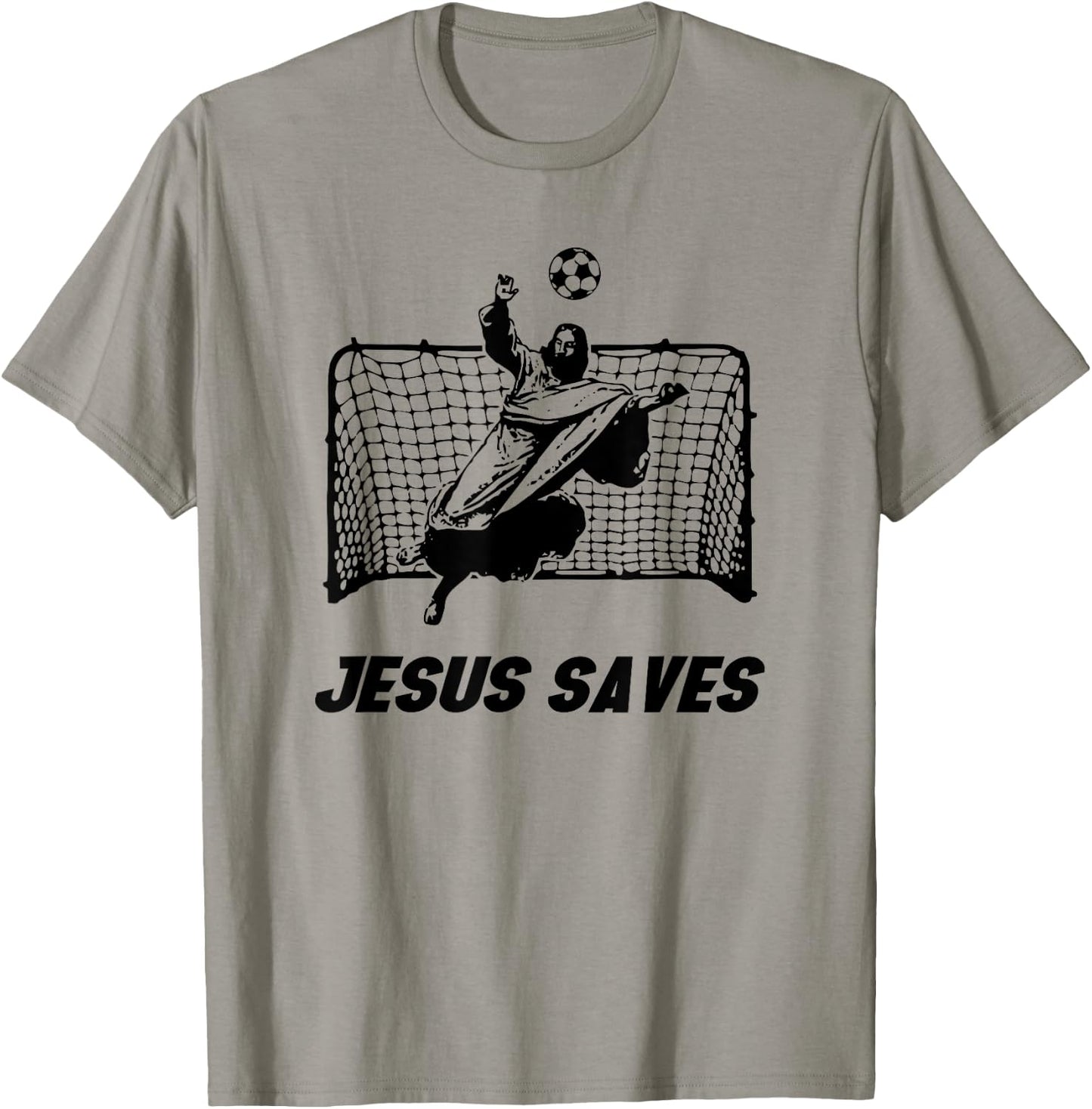 Jesus Saves | Jesus Saved Soccer goalie T-Shirt - T-Shirt | Sand
