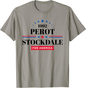 Ross Perot Campaign 1992 Perot Stockdale Campaign T-Shirt - T-Shirt | Sand