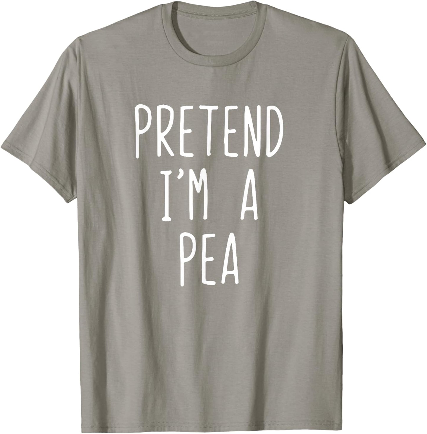 Pretend I'm A Pea Costume Halloween Funny Lazy Adult Kids T-Shirt - T-Shirt | Sand