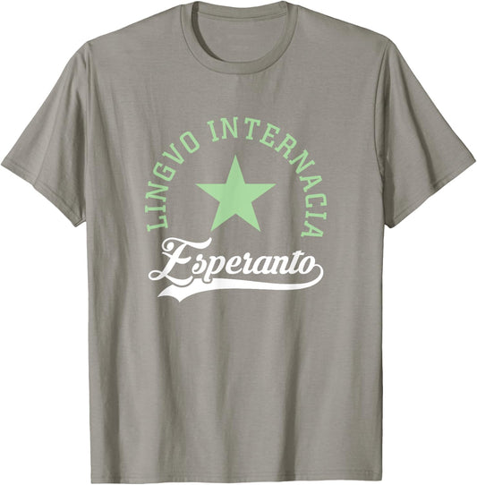 Verda Stelo Esperanto Women's Esperanto Lingvo Internacia Athletic Modern Green Short Sleeve T-Shirt - T-Shirt | Sand
