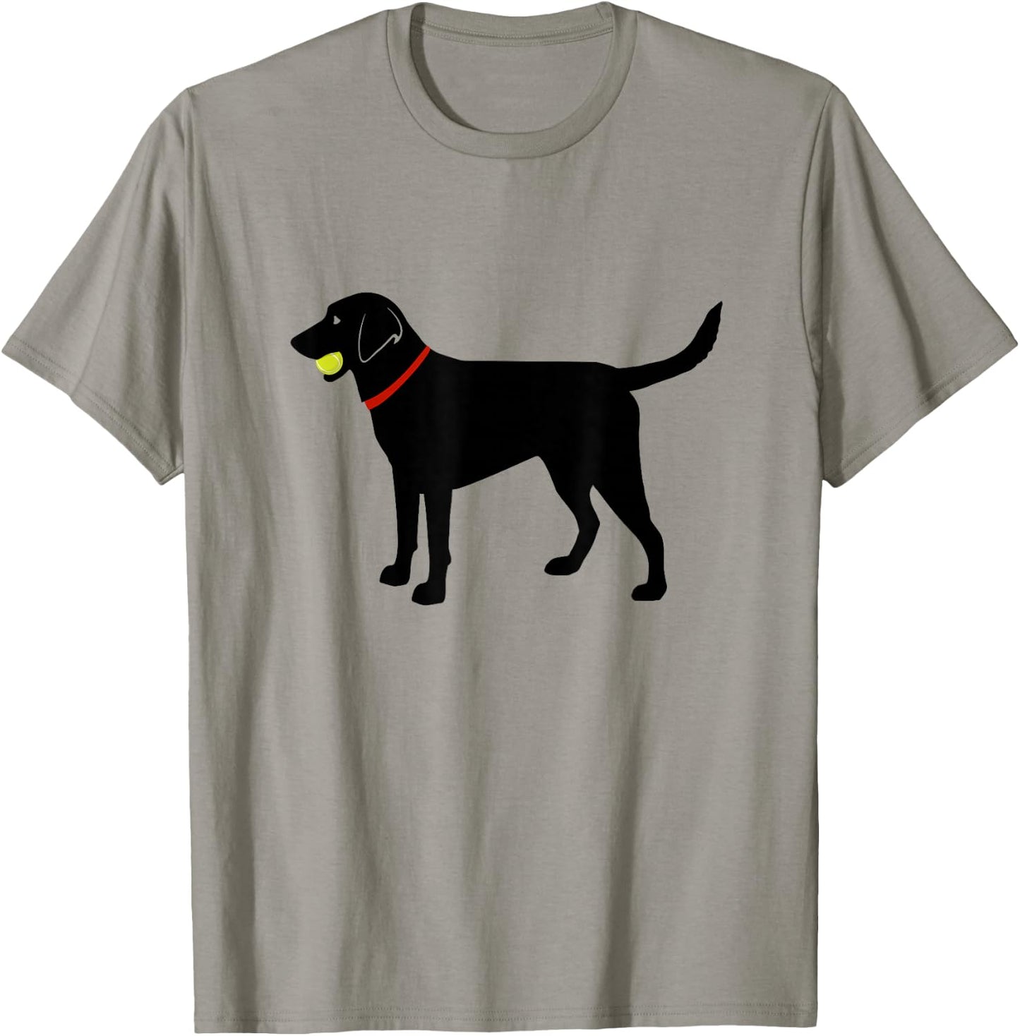 Labrador Retriever Fetch Black Lab Play Ball T-Shirt - T-Shirt | Sand