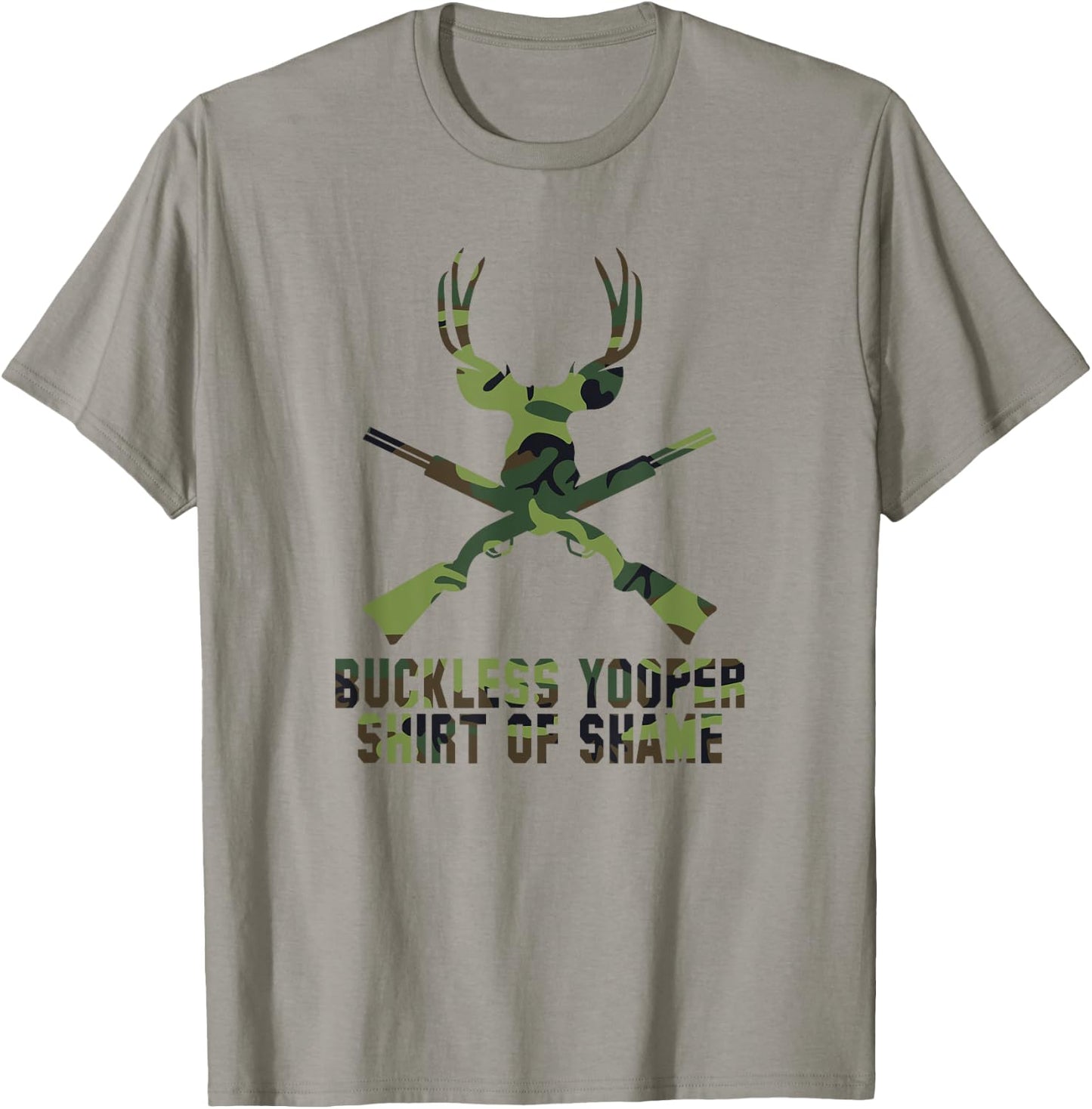 Buckless Yooper Shirt Of Shame - Michigan UP Shirt T-Shirt - T-Shirt | Sand