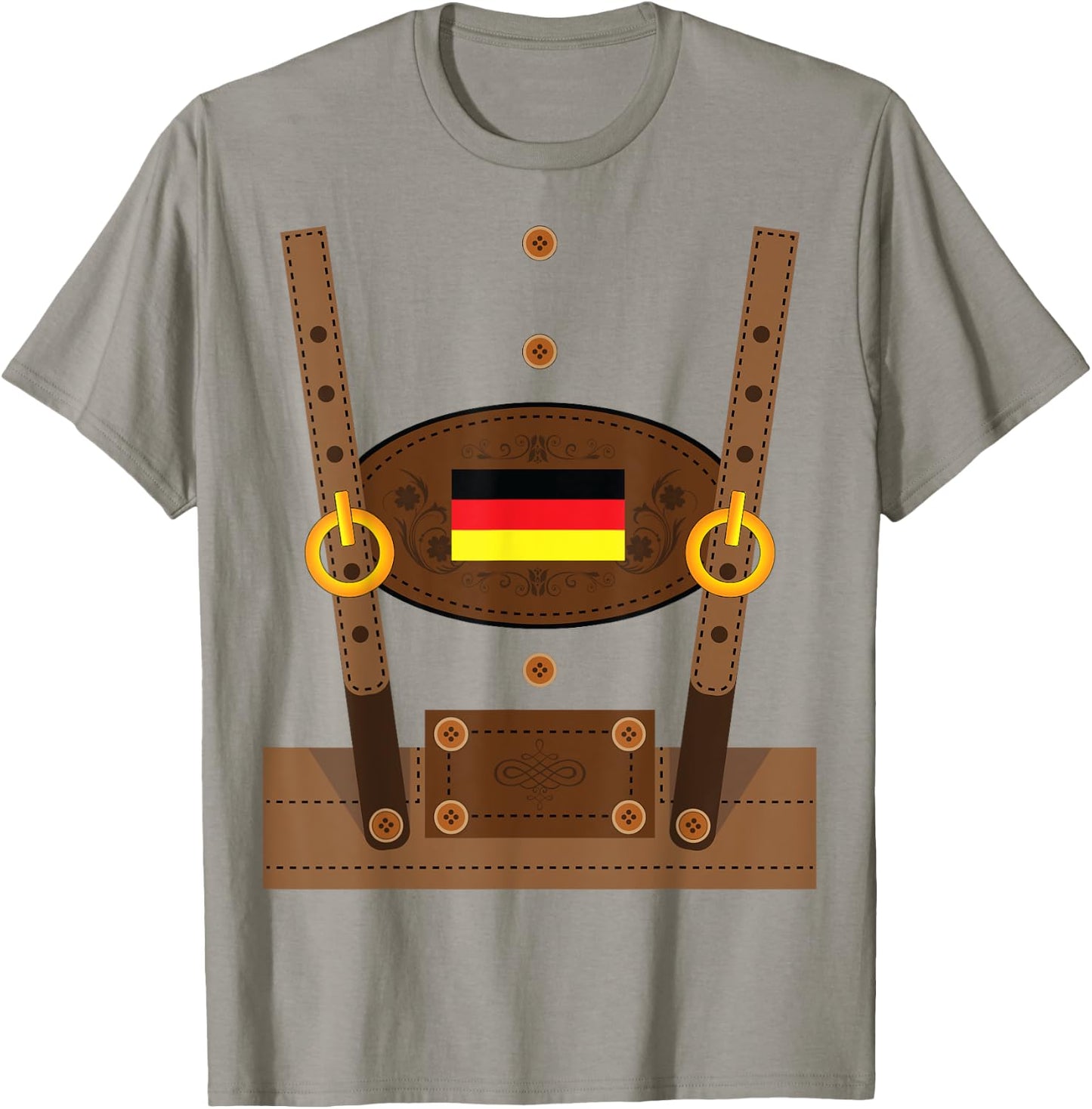 Lederhosen Funny Oktoberfest Germany Costume Shirt T-Shirt - T-Shirt | Sand