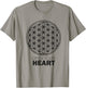Flower Of Life - Open Your Heart. Sacred Geometry T-Shirt - T-Shirt | Sand