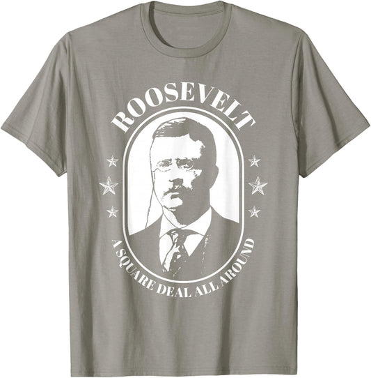 Teddy Roosevelt Quote Bull Moose Theodore Roosevelt T-Shirt - T-Shirt | Sand