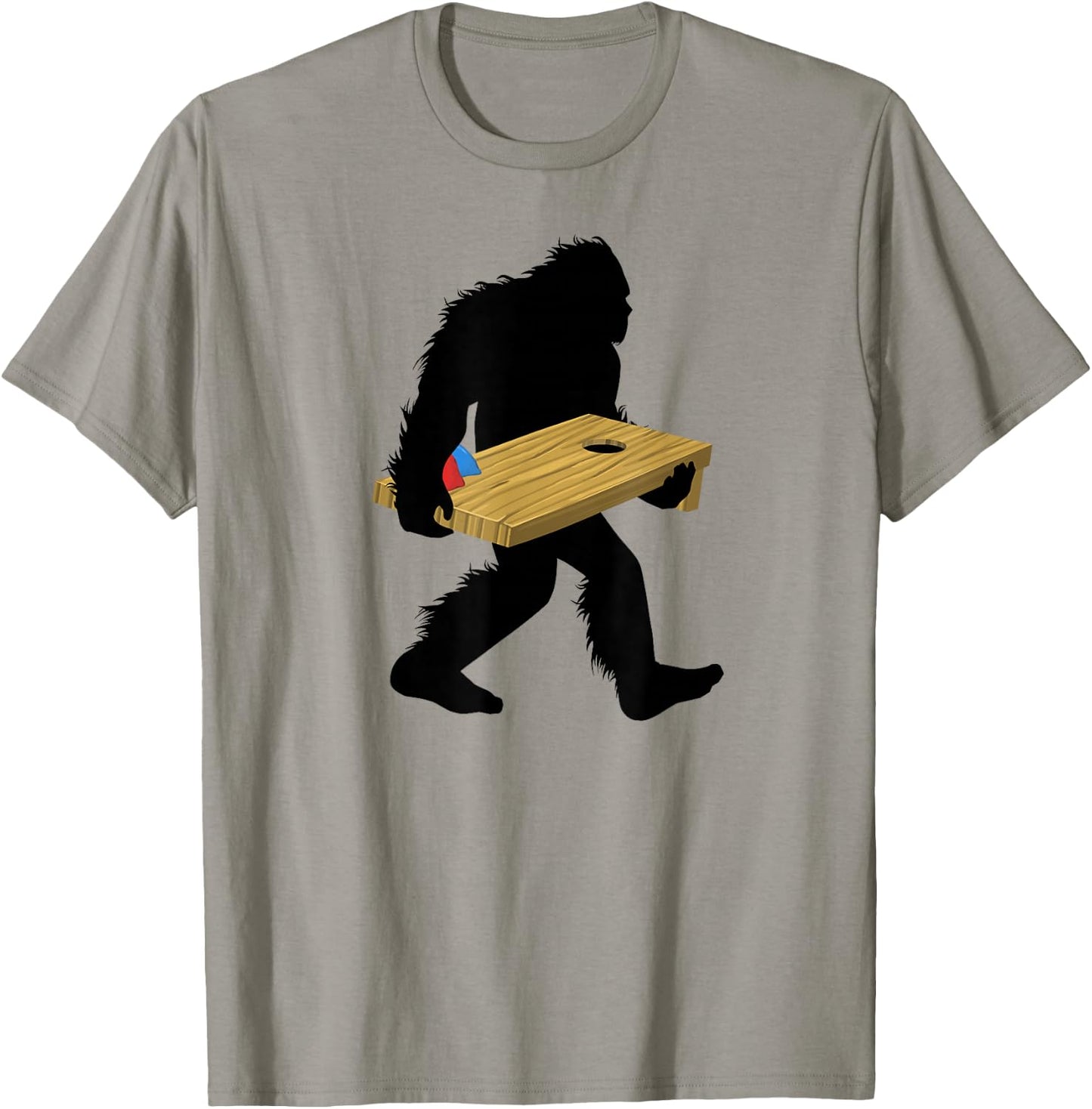 Bigfoot Cornhole , Cryptid Sasquatch Apparel T-Shirt - T-Shirt | Sand