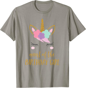 Cute Unicorn Aunt Shirt, Aunt of the Birthday Girl T-Shirt - T-Shirt | Sand