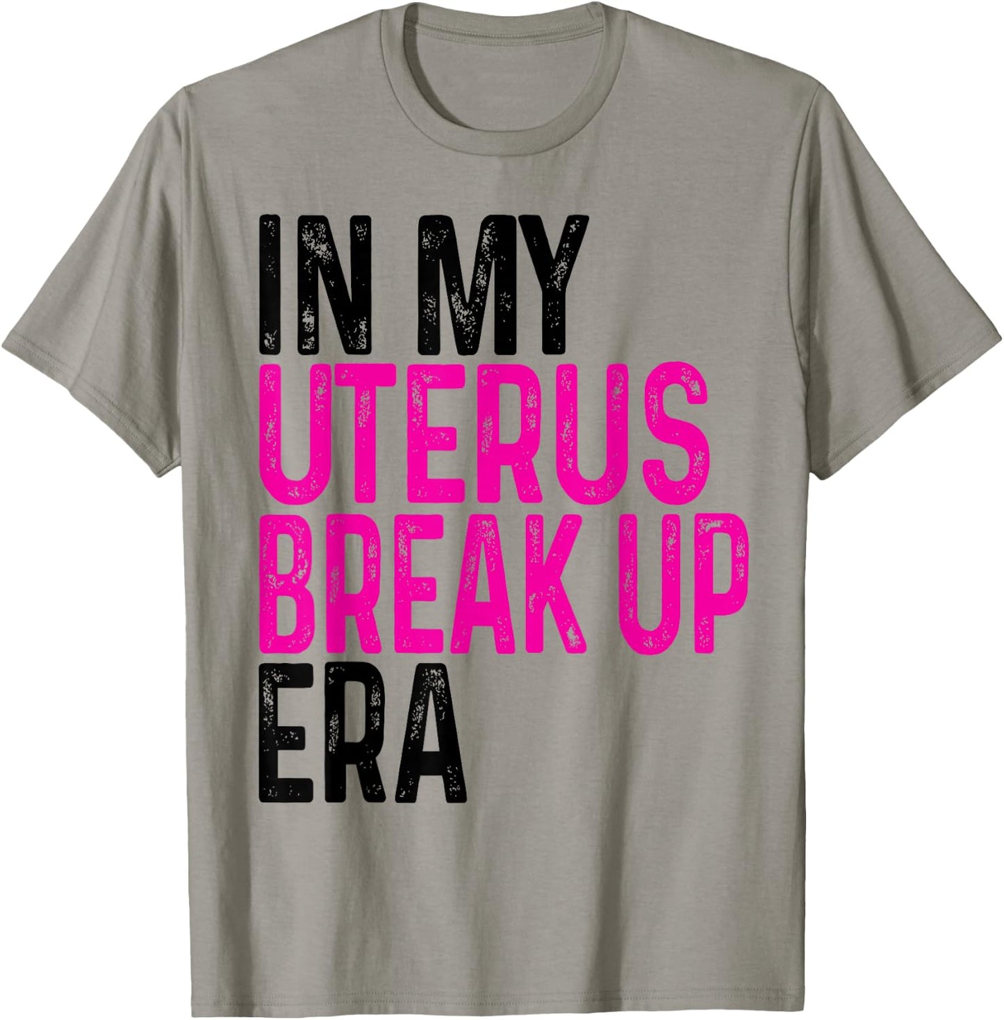 In My Uterus Break Up Era Groovy Hysterectomy Recovery T-Shirt - T-Shirt | Sand
