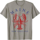 Maine New England Lobster Souvenir Pride Vintage T-Shirt - T-Shirt | Sand