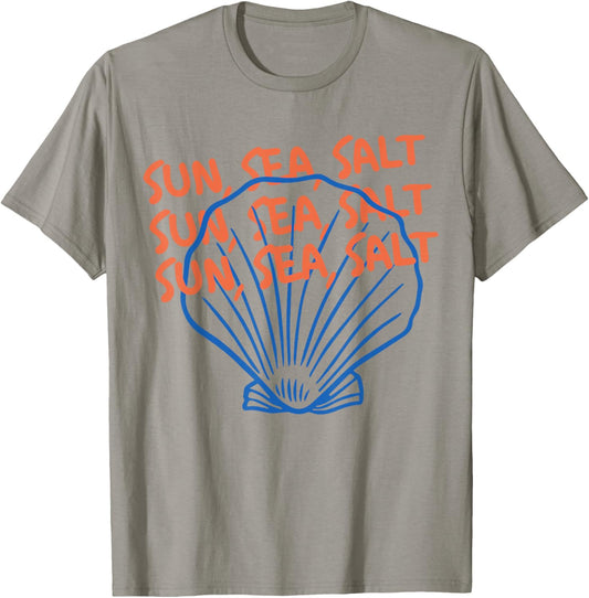 Vintage Sun Sea Salt Seashell Coastal Summer T-Shirt - T-Shirt | Sand