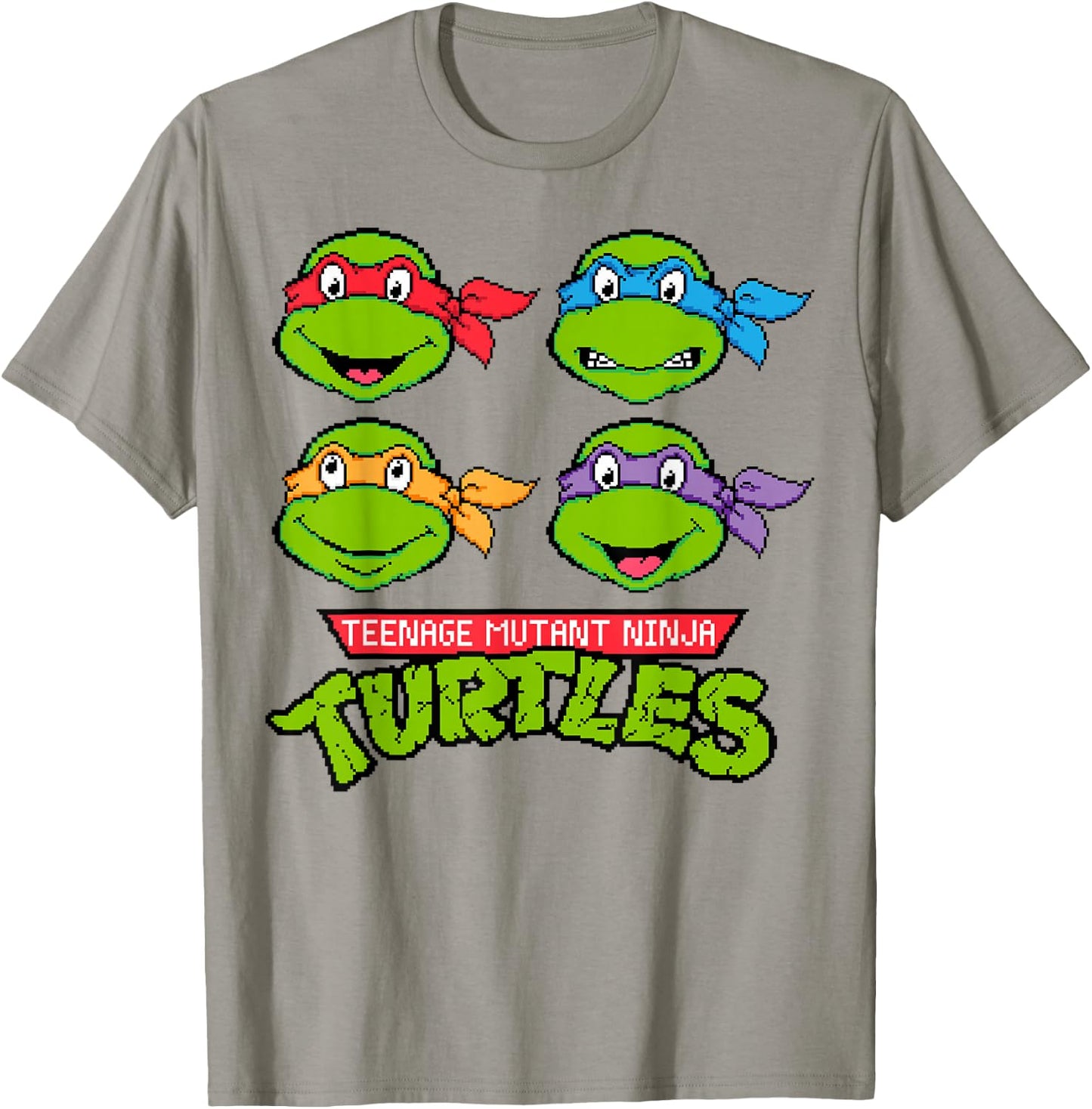 Teenage Mutant Ninja Turtles 16-Bit Turtle Heads T-Shirt - T-Shirt | Sand