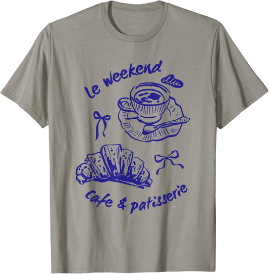 Le weekend le croissant coffee Cafe et Patisserie T-Shirt - T-Shirt | Sand
