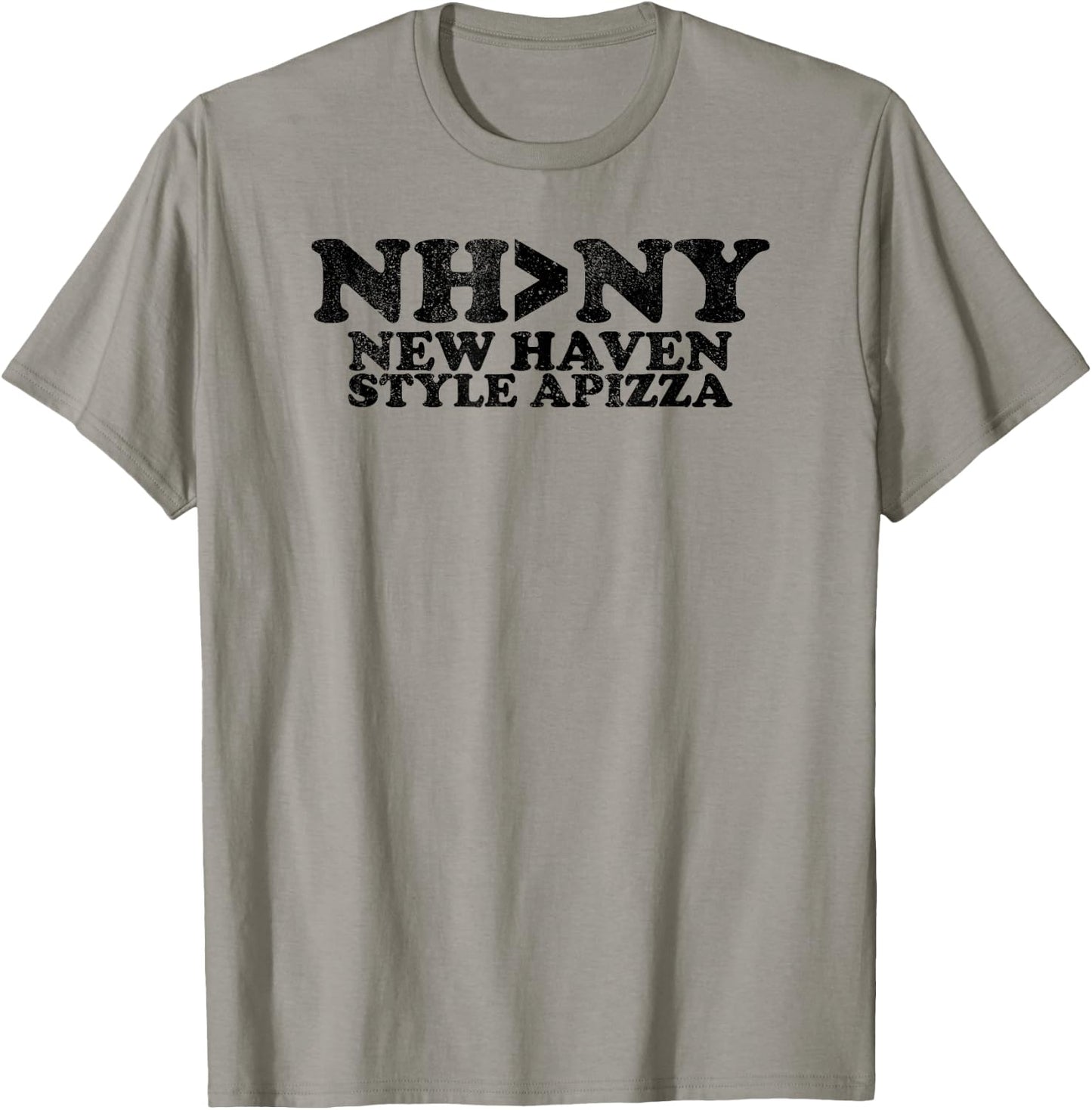 NH>NY New Haven Style Apizza Shirt Pizza T-Shirt - T-Shirt | Sand