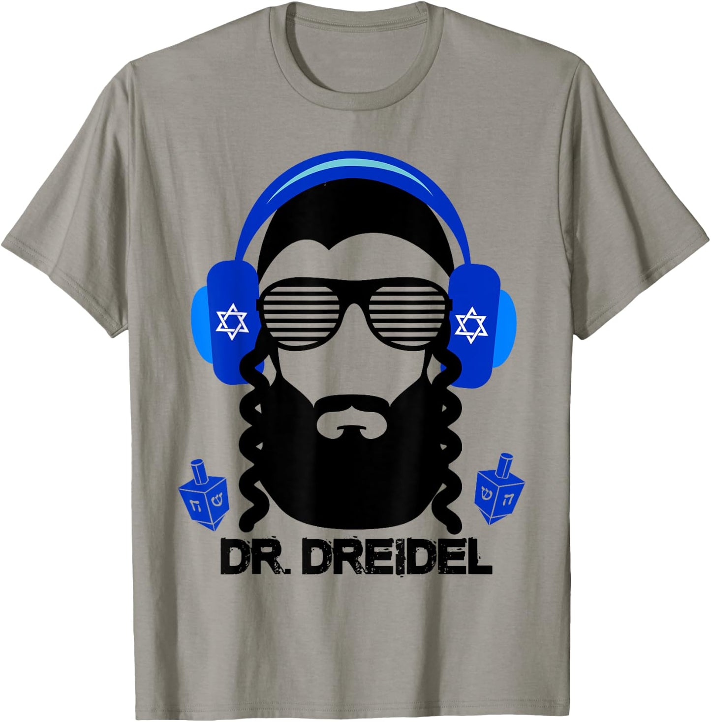 Funny Hanukkah Hebrew Rapper DJ Chanukah Dr. Dreidel Gift T-Shirt - T-Shirt | Sand