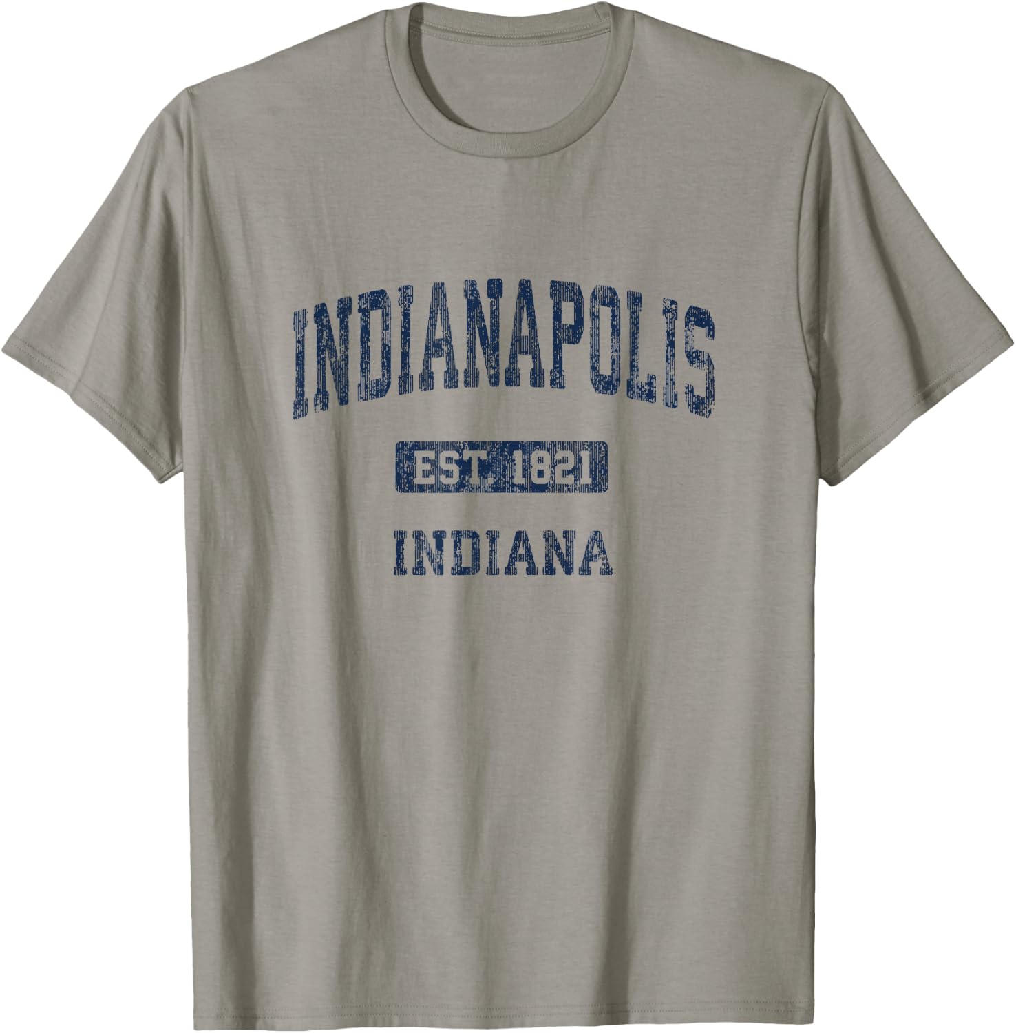 Indianapolis Indiana IN Vintage Athletic Sports Design T-Shirt - T-Shirt | Sand