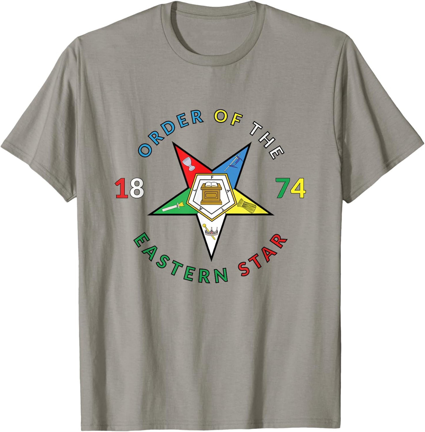 Order of the Eastern Star 1874 PHA OES Prince Hall T-Shirt - T-Shirt | Sand
