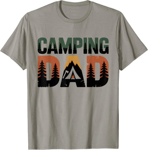 Camping Dad Bushcraft Outdoor Hiking Survival Father's Day T-Shirt - T-Shirt | Sand