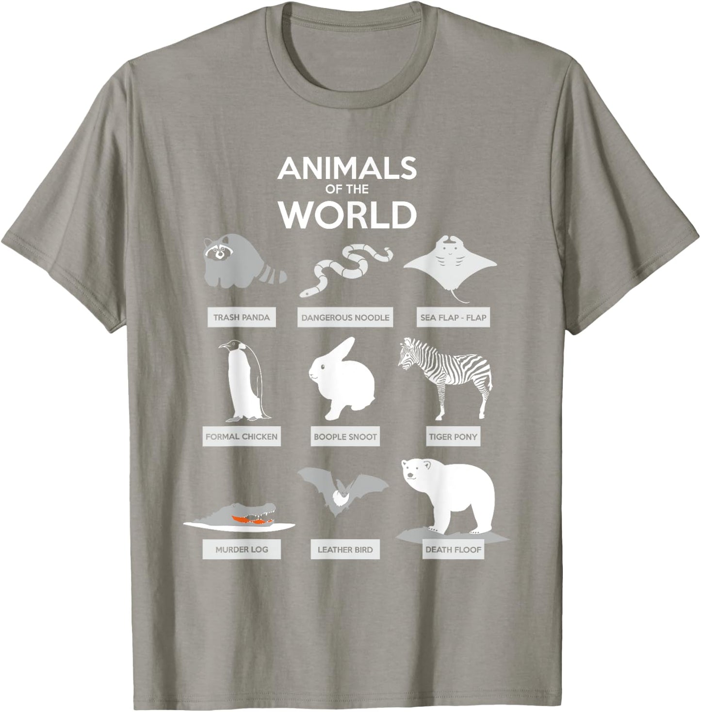 Animals Of The World | Funny Wild Animals Shirt T-Shirt - T-Shirt | Sand