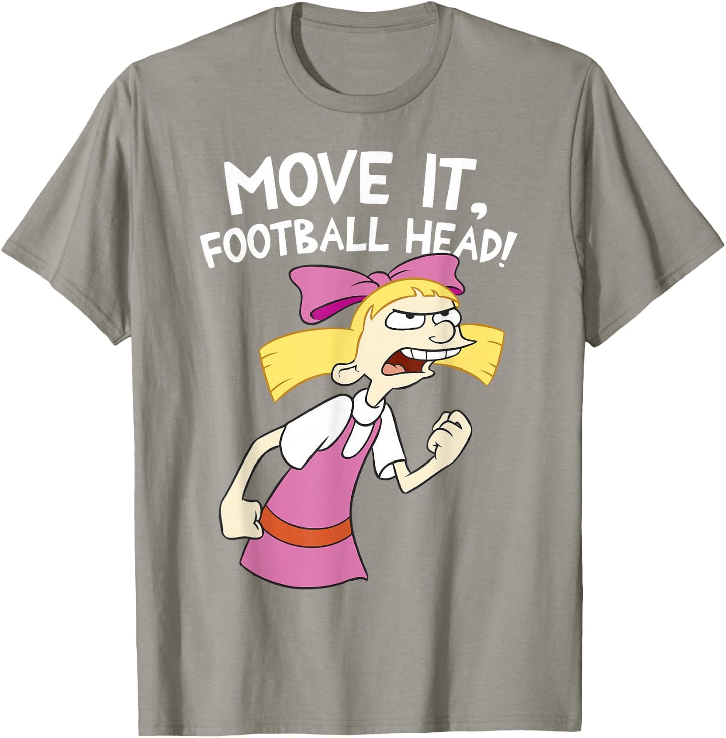 Hey Arnold! Helga Move It Football Head Small T-Shirt - T-Shirt | Sand