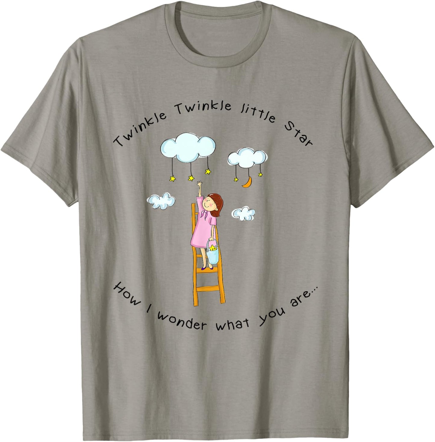 Twinkle Twinkle Little Star Nursery Rhymes T-Shirt - T-Shirt | Sand