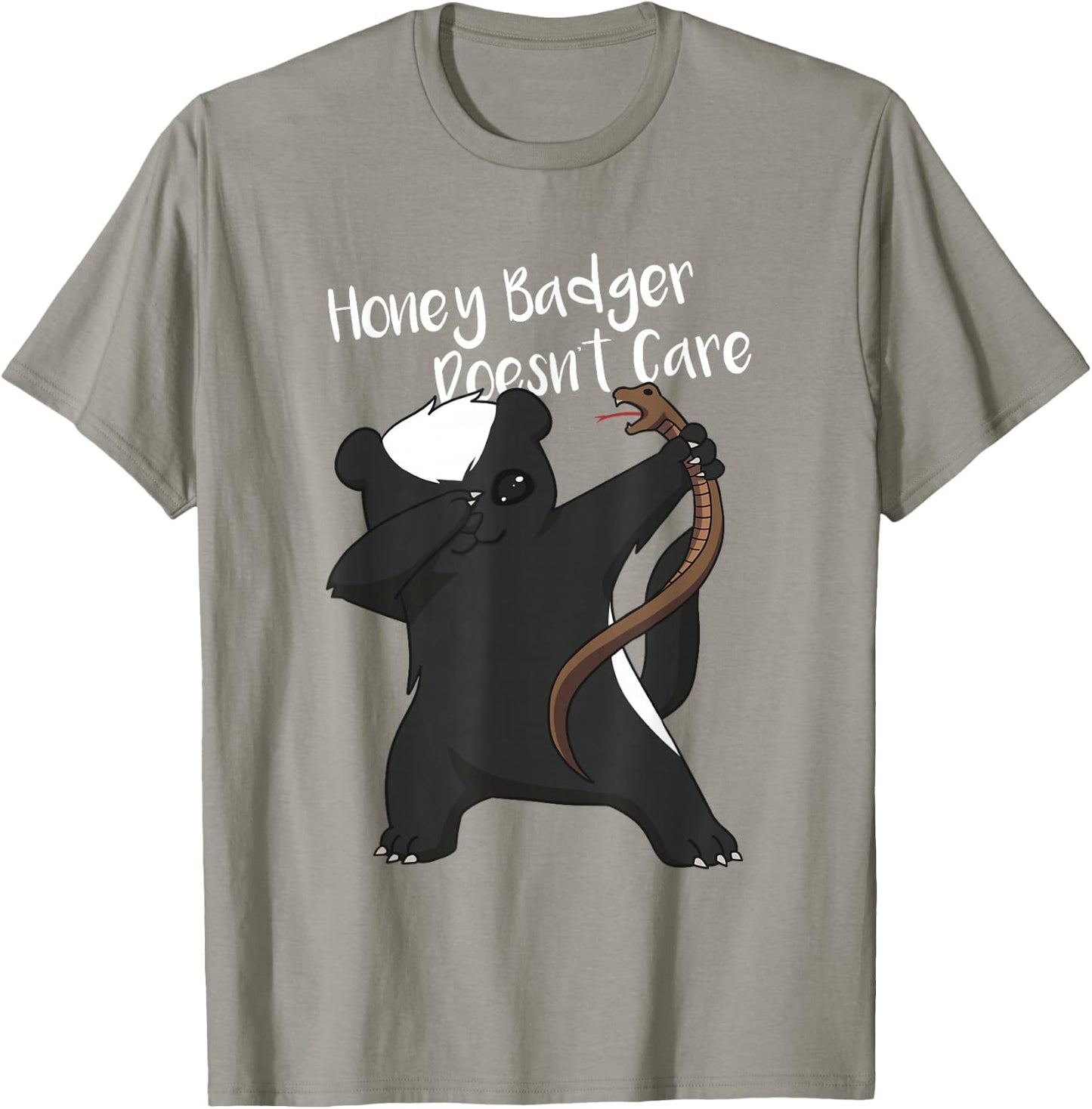 Honey Badger Doesn't Care Funny Animal Dabbing T Shirt T-Shirt - T-Shirt | Sand