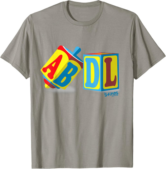 ABDL Adult Baby Blocks All Over - Lil' Stings T-Shirt - T-Shirt | Sand