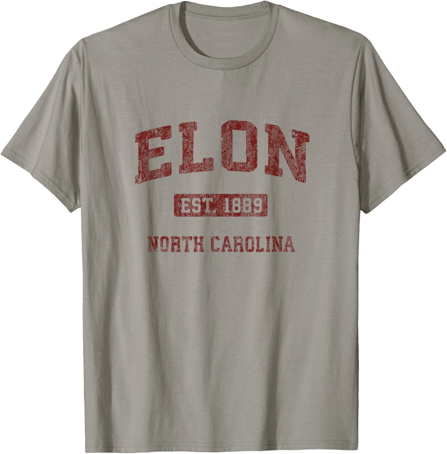 Elon North Carolina NC Vintage Athletic Sports Design T-Shirt - T-Shirt | Sand