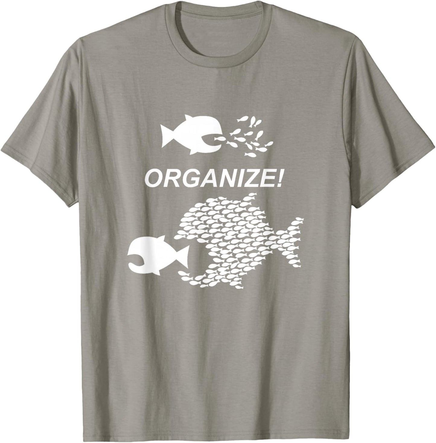Big Fish Little Fish Pro Union Graphic Shirt Organize T-Shirt - T-Shirt | Sand