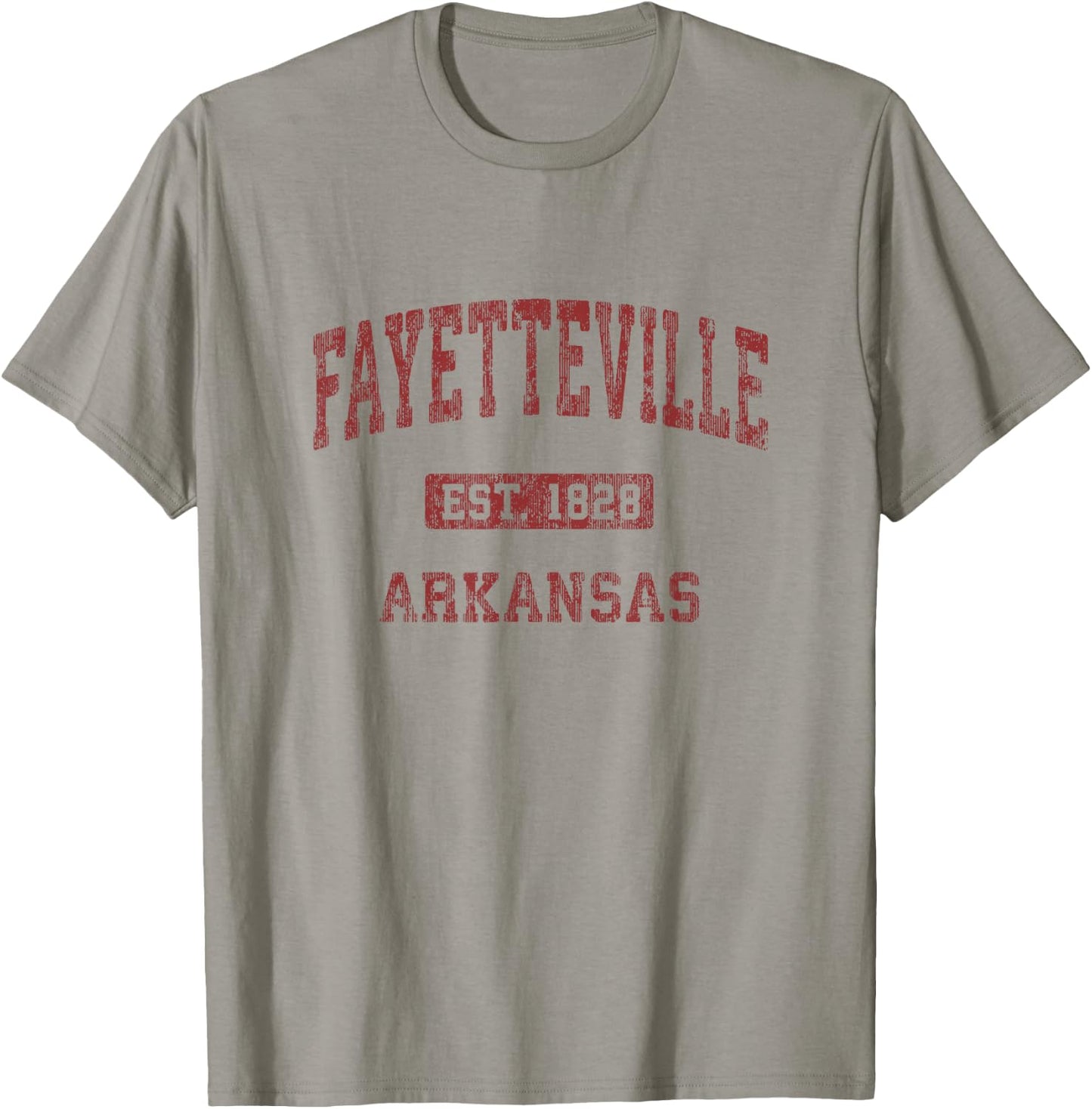 Fayetteville Arkansas AR Vintage Athletic Sports Design T-Shirt - T-Shirt | Sand