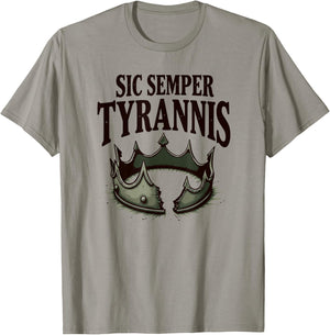 Sic Semper Tyrannis Broken Crown Defiance T-Shirt - T-Shirt | Sand