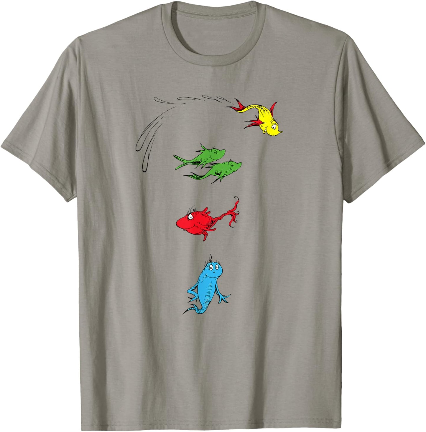 Dr. Seuss One Fish Two Fish Red Fish Blue Fish T-Shirt - T-Shirt | Sand