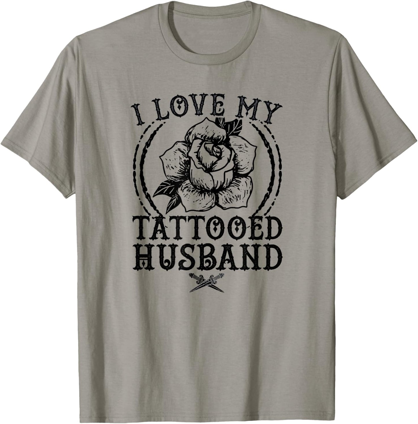 I Love My Tattooed Husband T-Shirt - T-Shirt | Sand